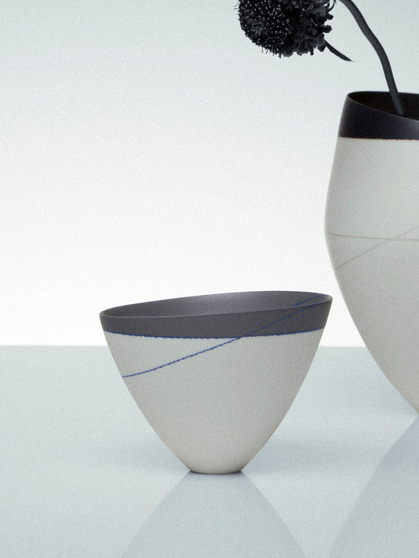 Paul James Ceramics - Fractured Reality Hand-Thrown Ceramic Bowl - White - ABASK