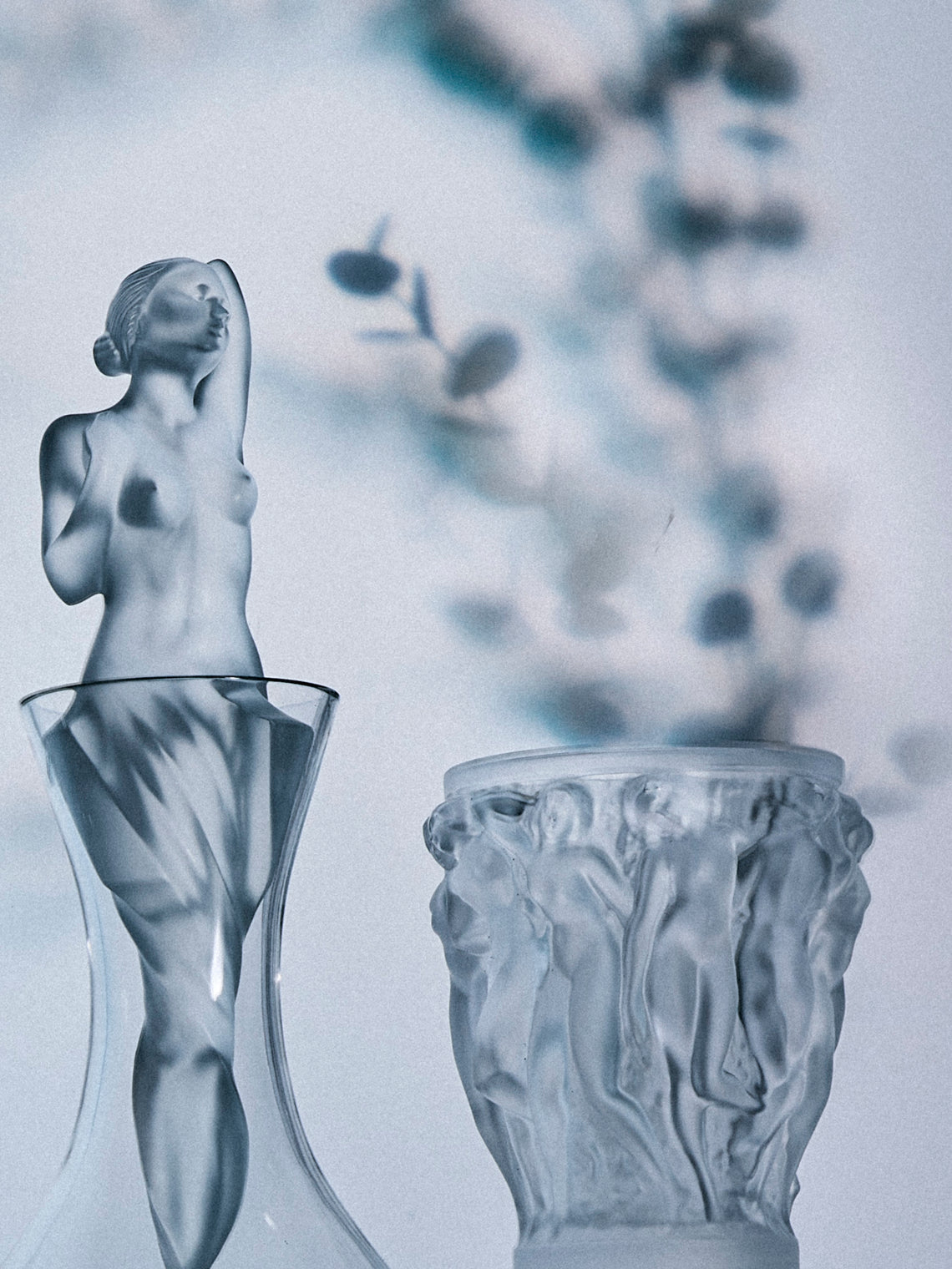 Lalique - Bacchantes Crystal Vase (5.5in/14.5cm) - Clear - ABASK