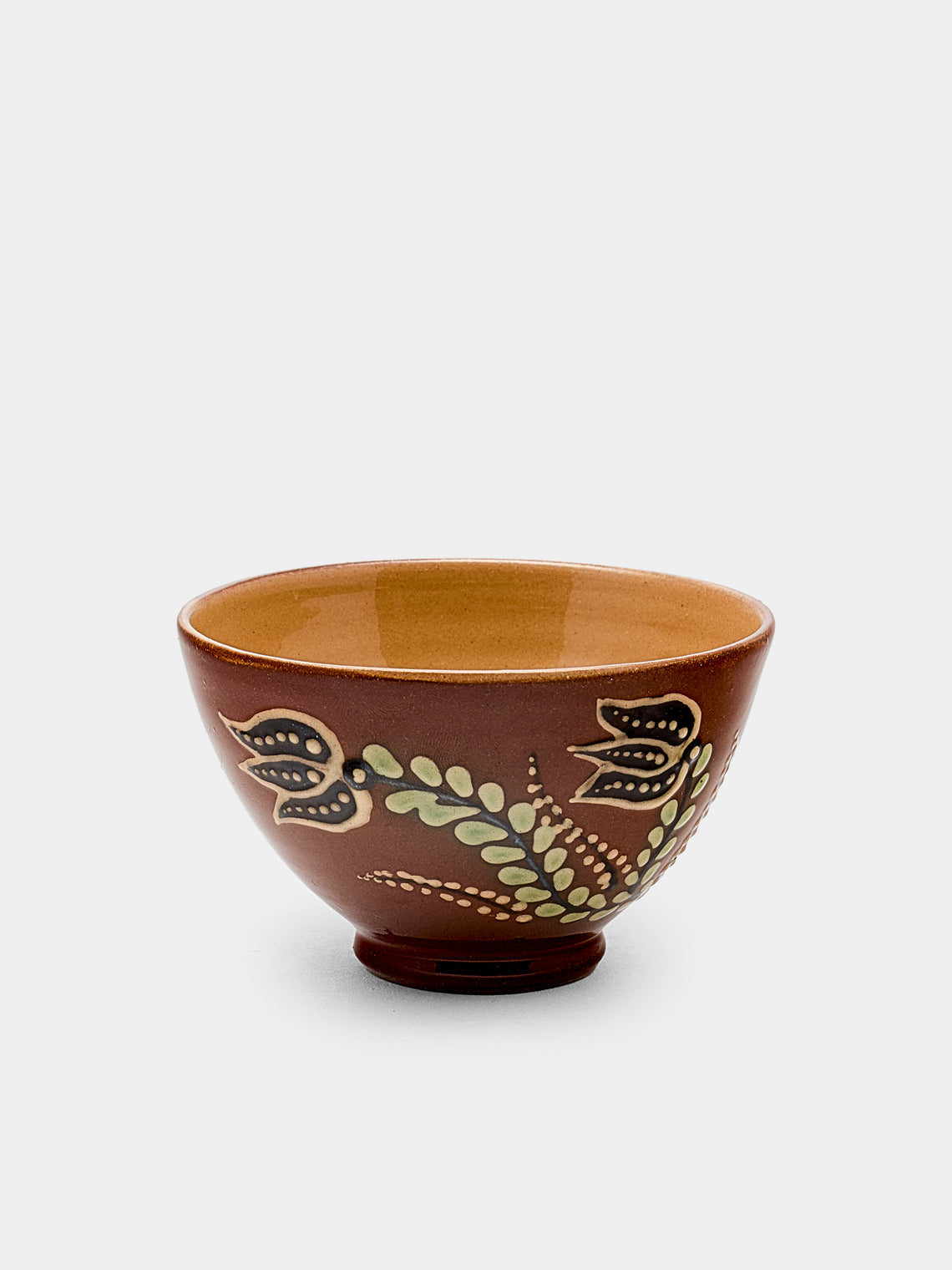 Poterie d’Évires - Flowers Hand-Painted Ceramic Petit Bowls (Set of 6) - Light brown - ABASK