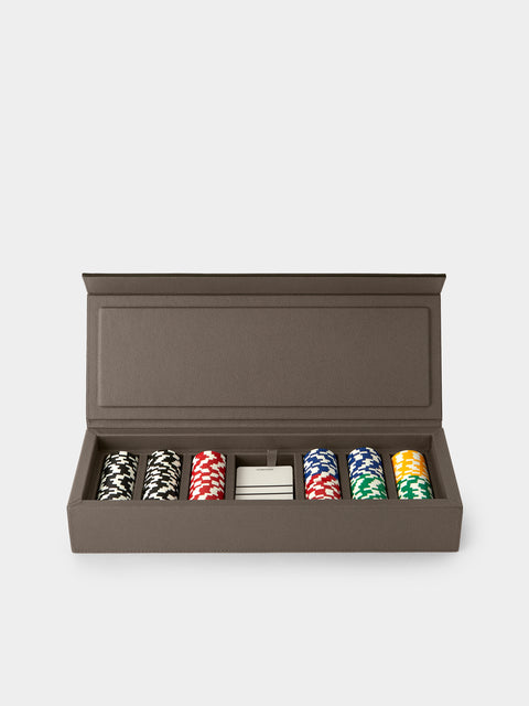 Giobagnara - Parma Leather Poker Set - Taupe - ABASK - 