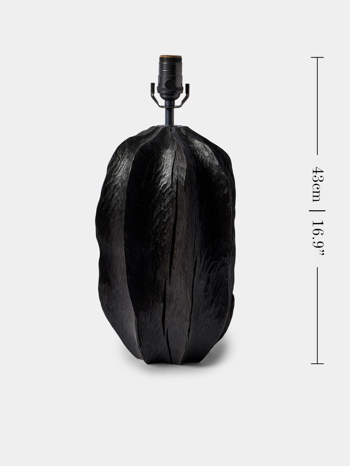 Jamie Gaunt Designs - No. 11 Scorched Oak Table Lamp Base - Black - ABASK