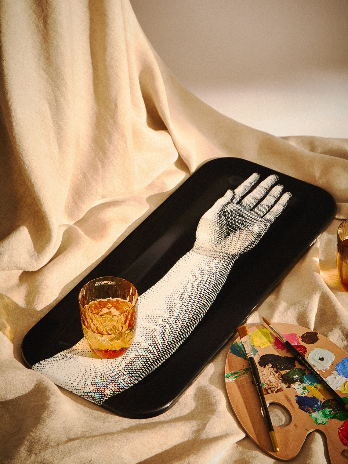 Fornasetti - Mano Wood Tray (23.5in/60cm) - Multiple - ABASK