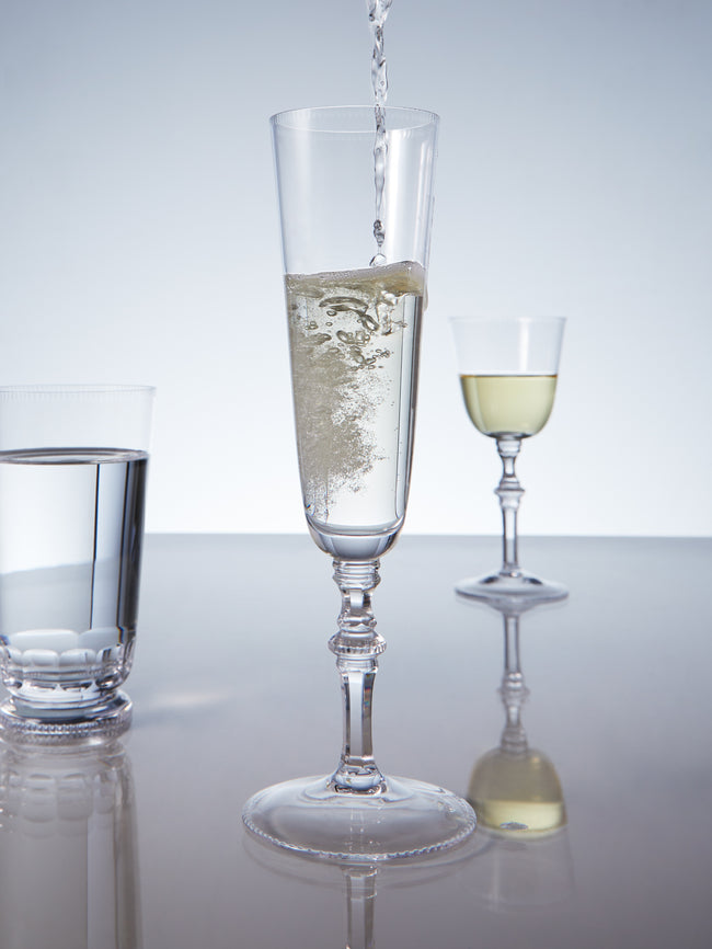 Moser - Mozart Hand-Blown Crystal Champagne Glass (Set of 2) - Clear - ABASK