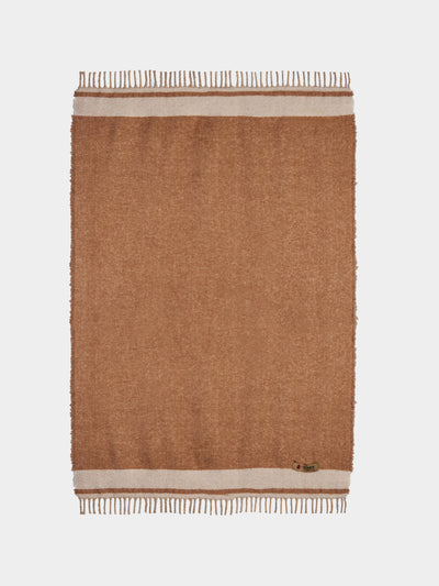 The House of Lyria - Paipote Silk and Camel Throw (75in/1.9m) - Brown - ABASK