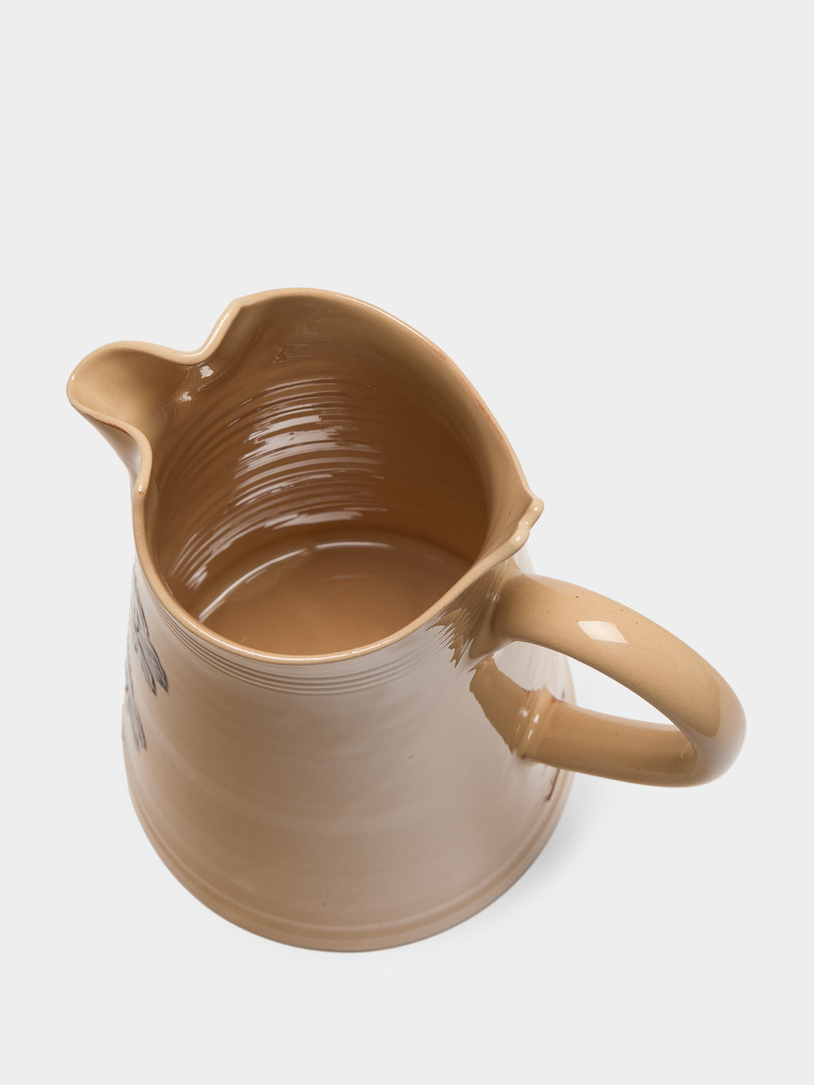 Poterie d’Évires - Rabbits Hand-Painted Ceramic Large Milk Jug - Cream - ABASK