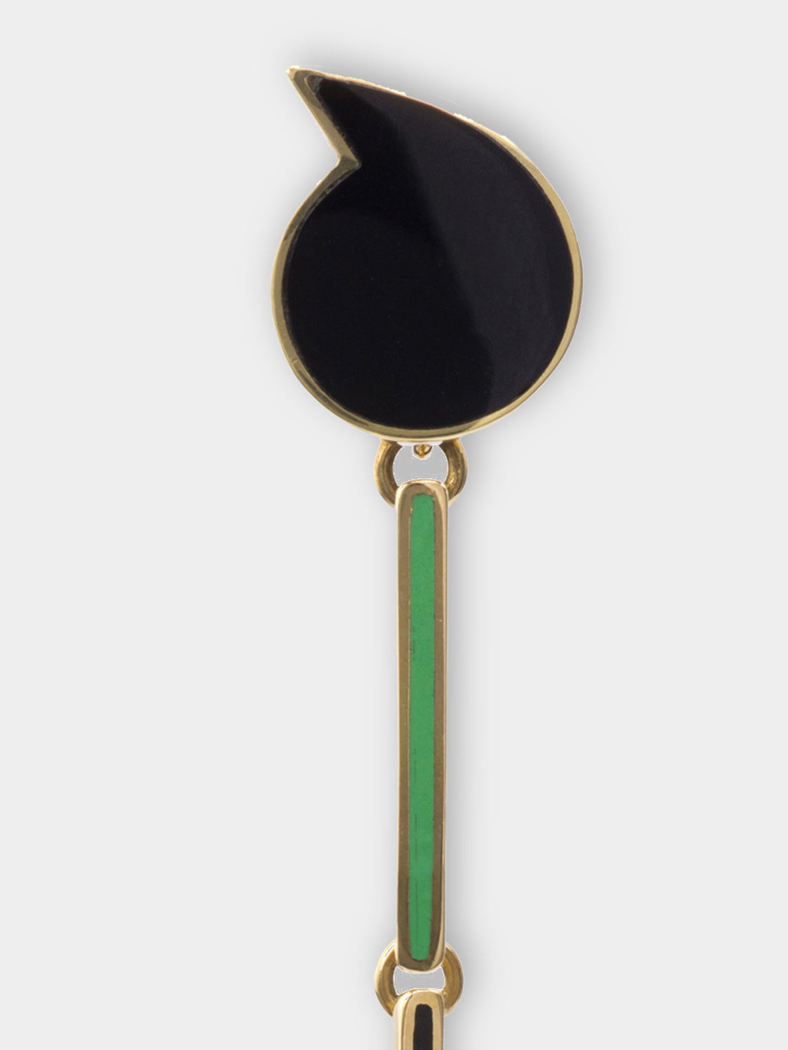 Mahnaz Collection - Vintage Giorgio Facchini 18-Karat Gold, Onyx and Enamel Drop Earrings - Gold - ABASK
