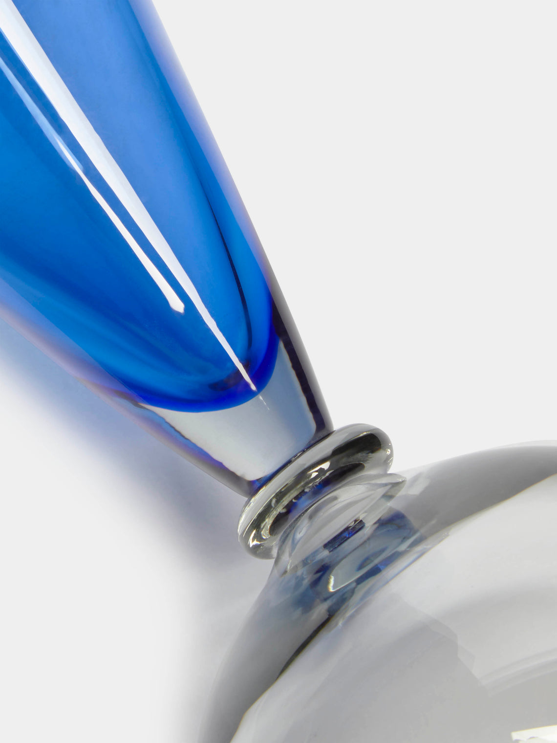 NasonMoretti - Archive Revival 1960 Flutflut Hand-Blown Murano Glass Champagne Coupes (Set of 2) - Blue - ABASK