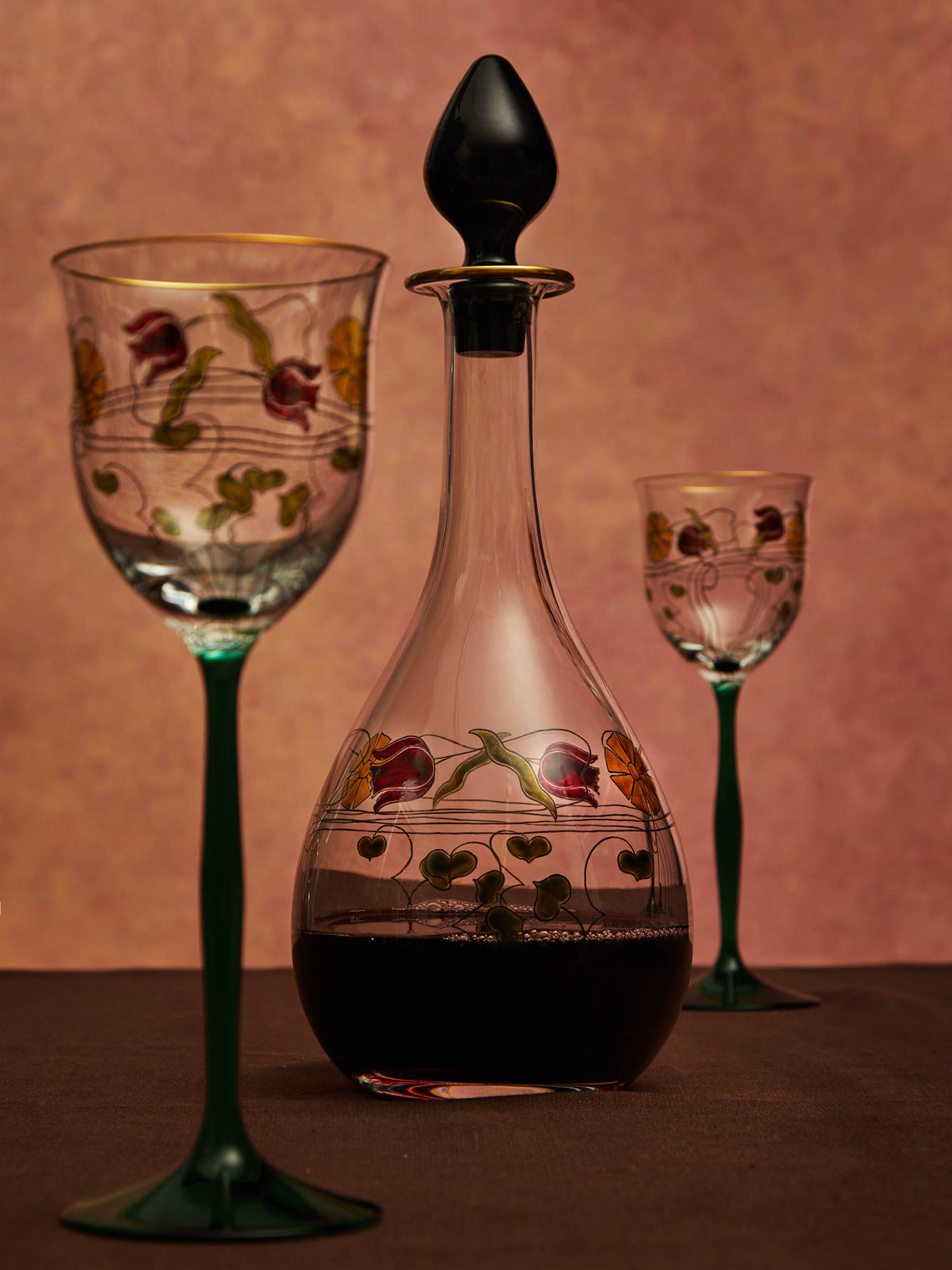 Theresienthal - Serenade Hand-Painted Crystal Wine Decanter -  - ABASK