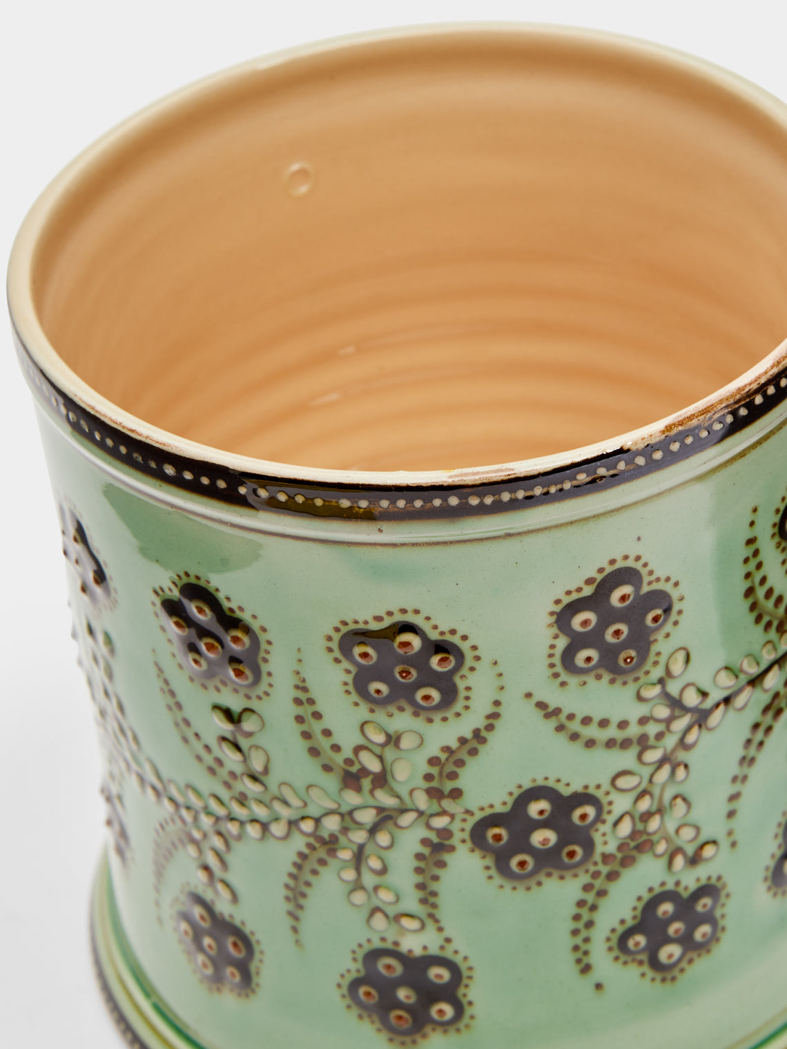 Poterie d’Évires - Flowers Hand-Painted Ceramic Small Jar -  - ABASK