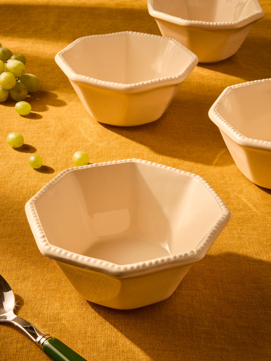 Maison Pichon Uzès - Louis XVI Hand-Glazed Ceramic Bowls (Set of 4) - White - ABASK