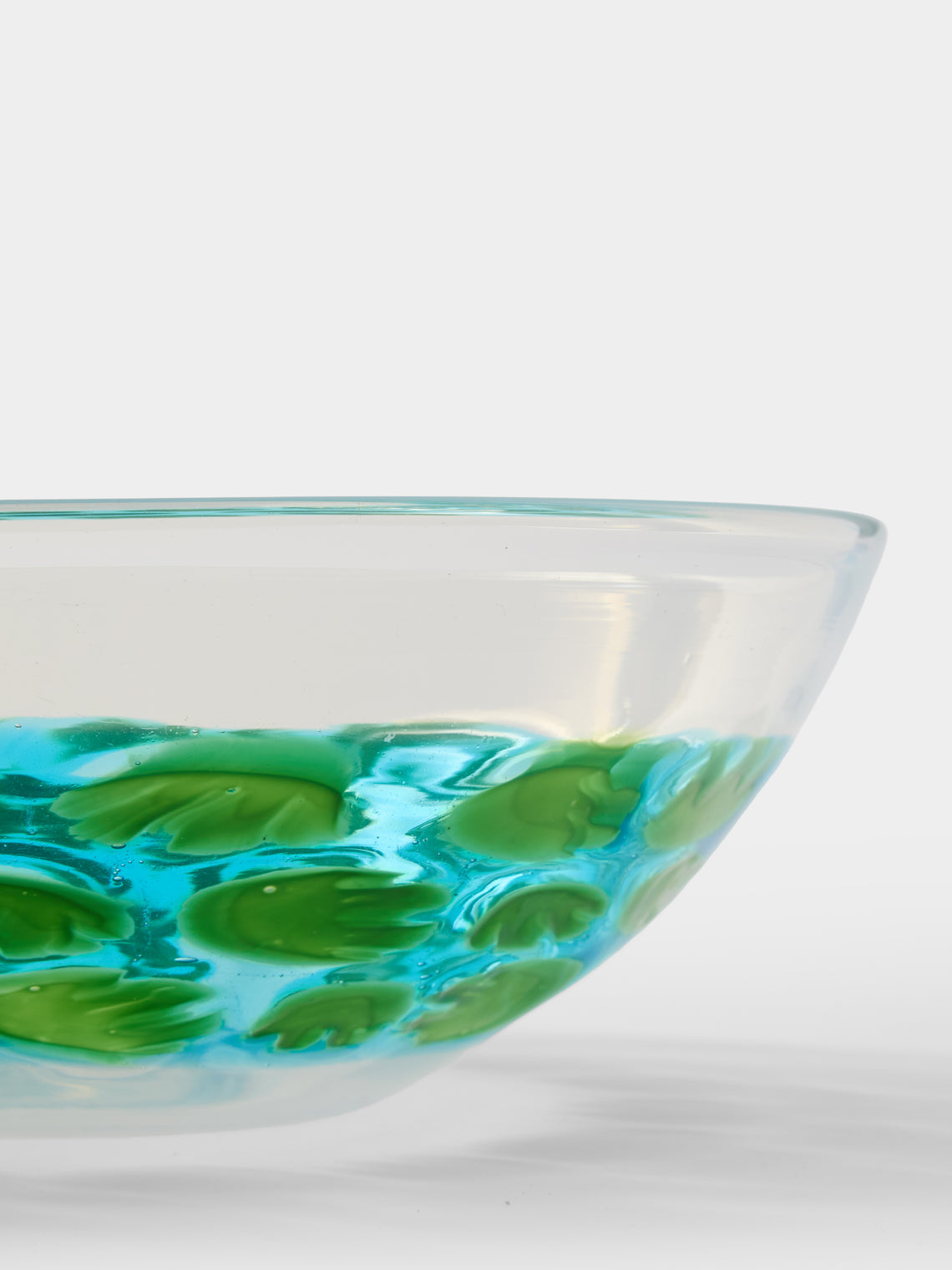 Antique and Vintage - 1951 Riccardo Licata for Cenedese Glass Bowl - Green - ABASK