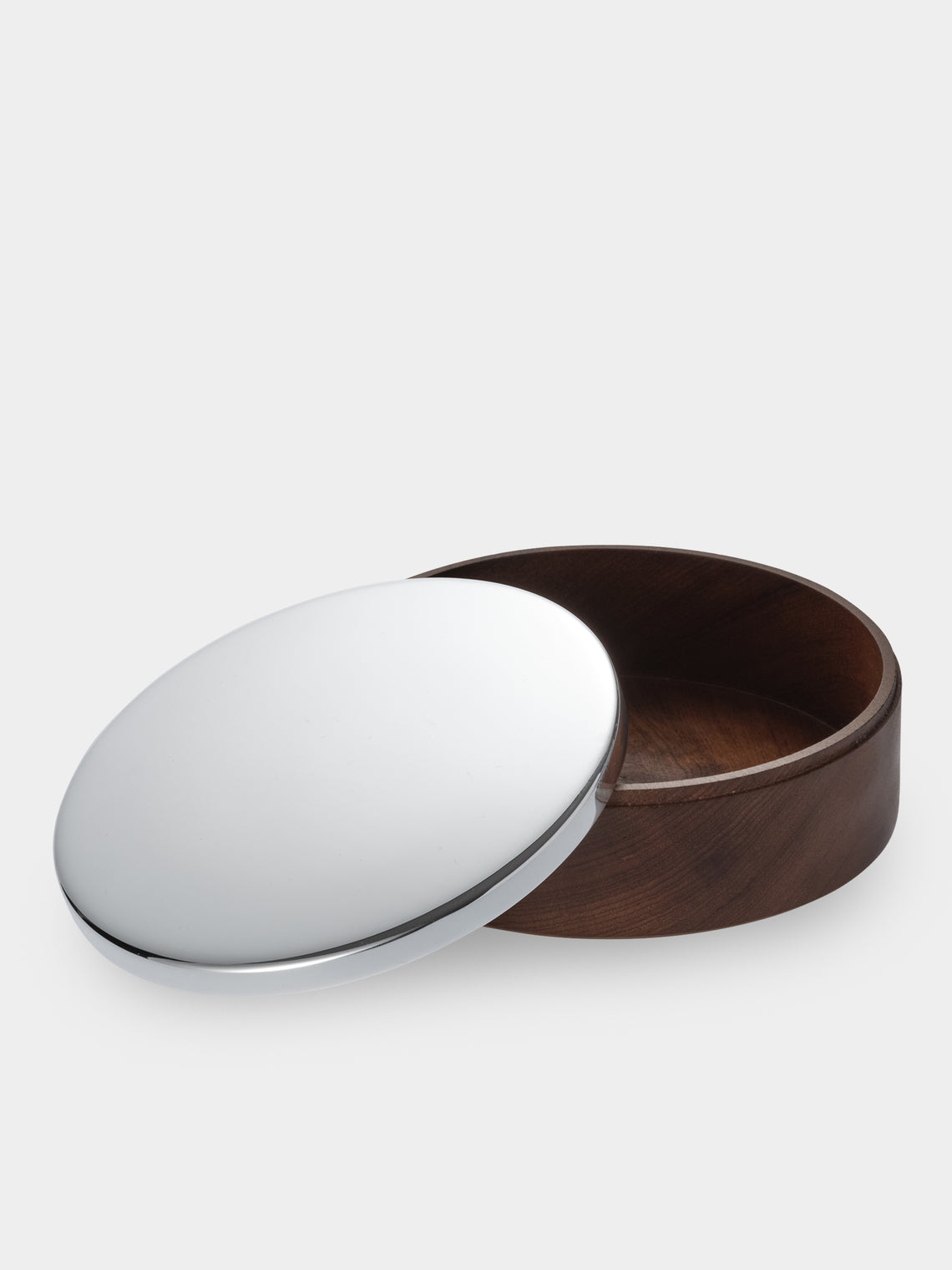 Christofle - Silver-Plated and Wood Round Box - Silver - ABASK