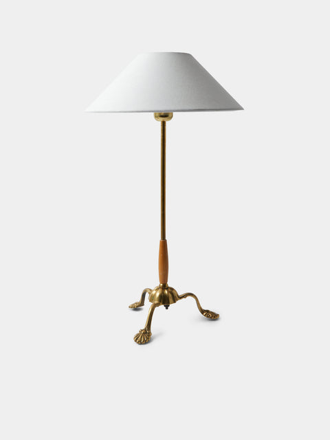 Antique and Vintage - 1940 Edvard Hagman Brass Table Lamp - Bronze - ABASK - 