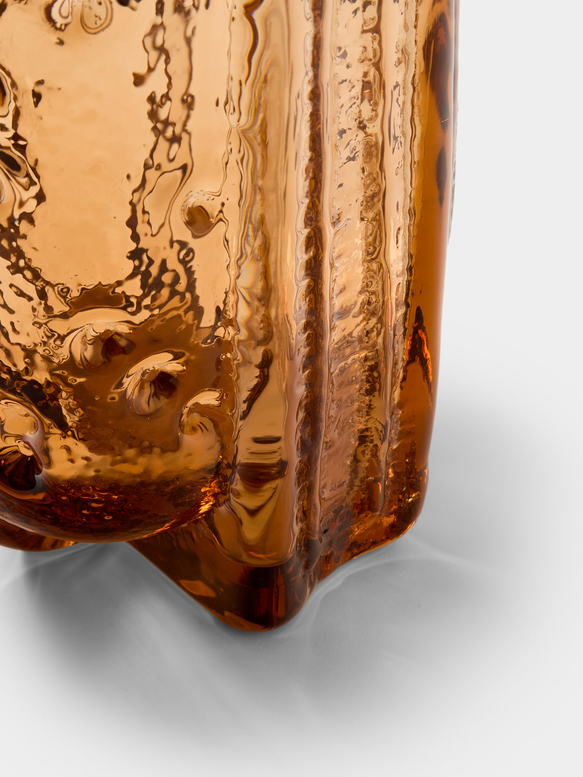 Hana Hillerová - Remix Hand-Blown Glass Vessel (10.5in/26.5cm) - Orange - ABASK