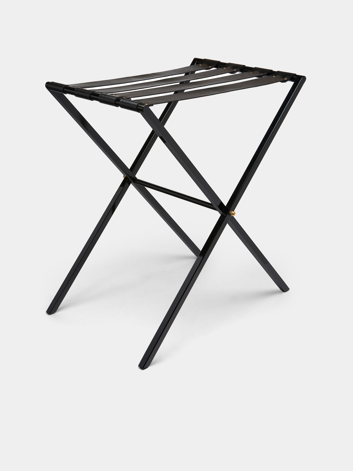 Fornasetti - Leather and Wood Tray Holder - Black - ABASK