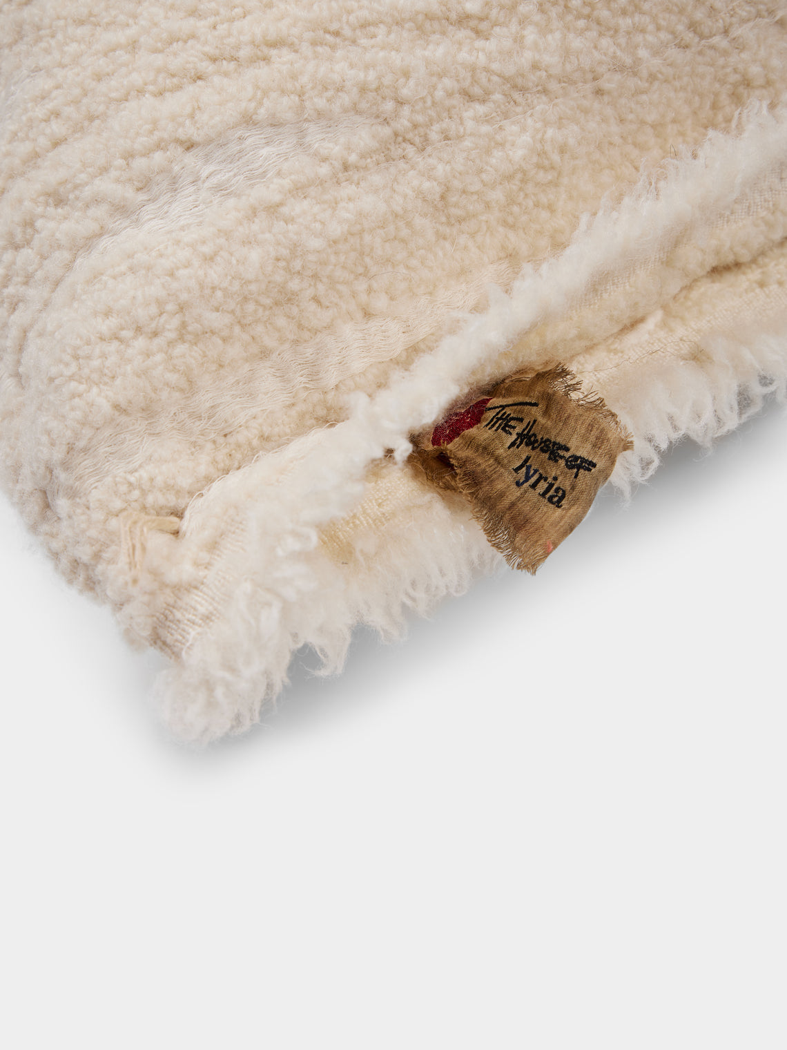 The House of Lyria - Biplex Wool and Cotton Cushion (23.5in/60cm) - Cream - ABASK