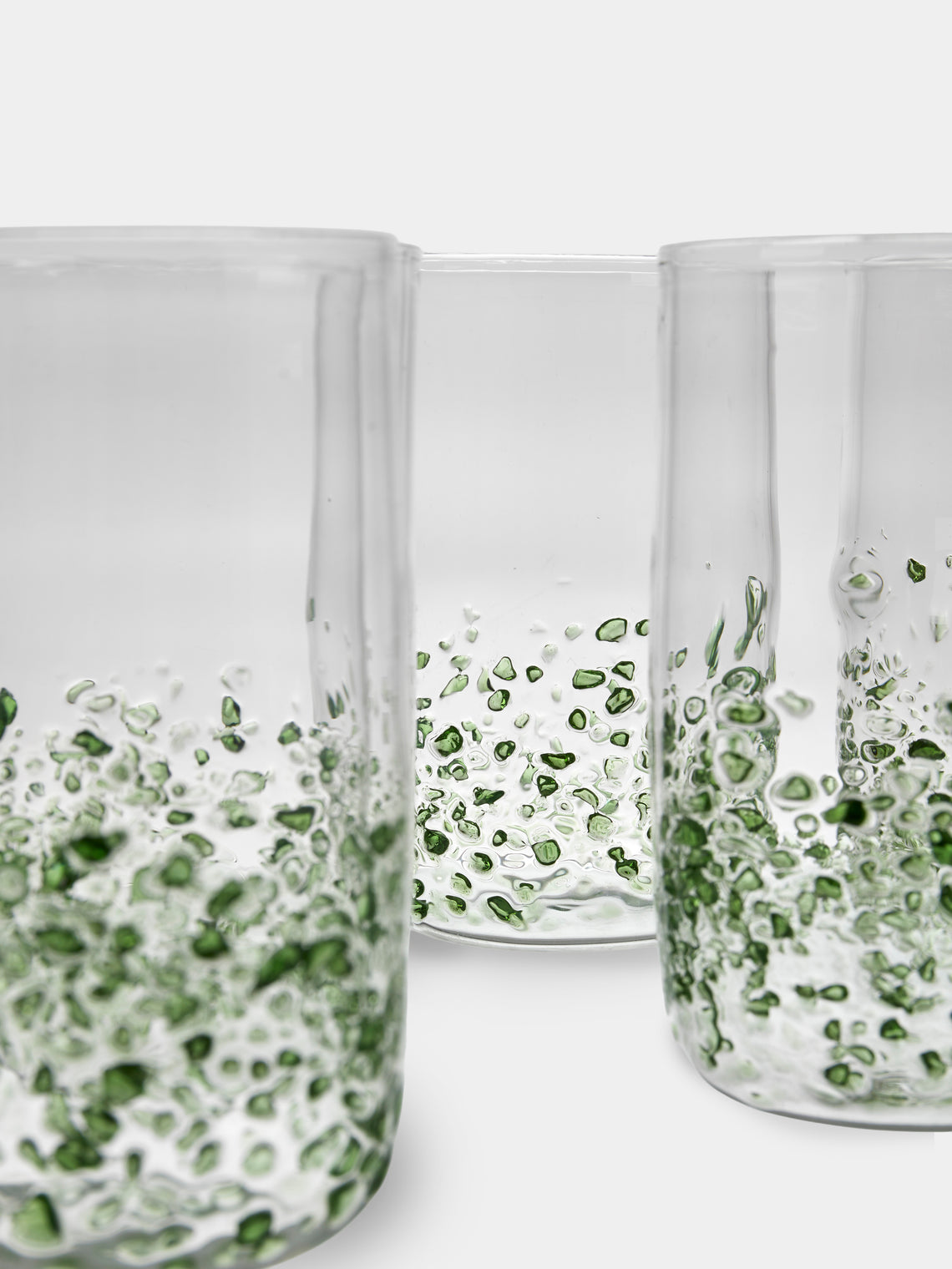 Alya Tannous - Fragments Hand-Blown Glass Highballs (Set of 6) - Clear - ABASK