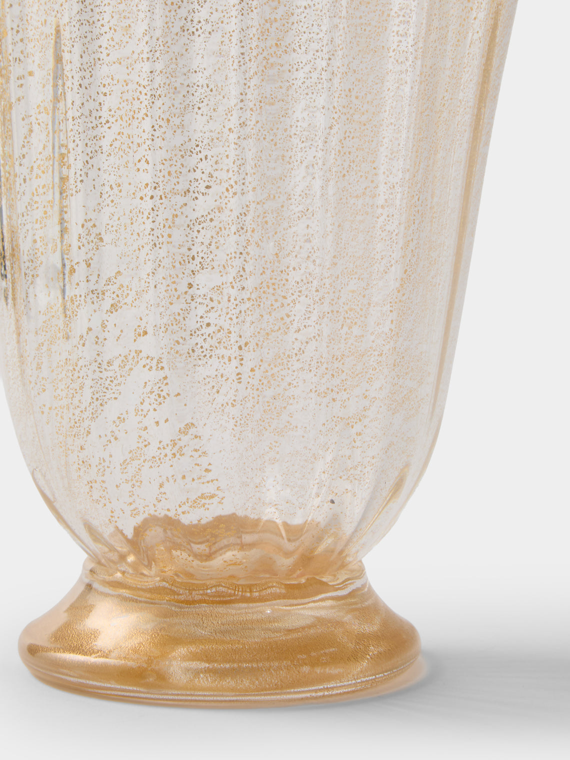 Antique and Vintage - 1960s Barovier & Toso Murano Glass Vase (9in/23cm) - Gold - ABASK