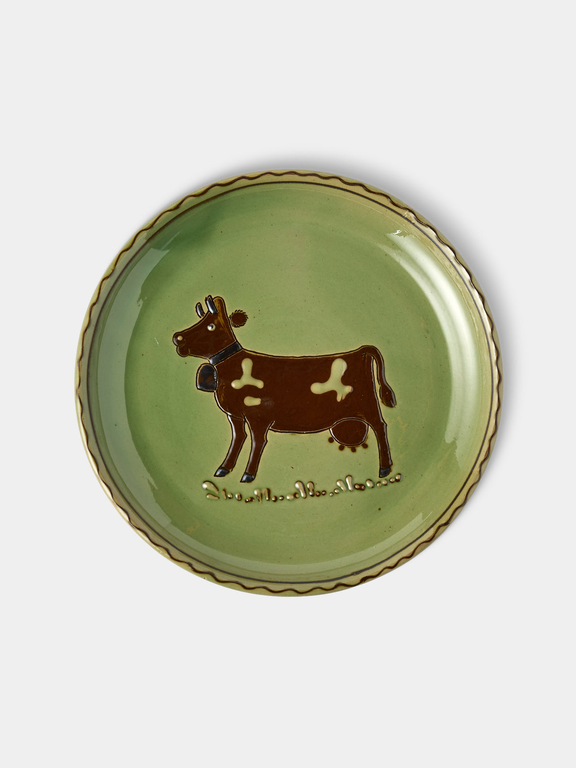 Poterie d’Évires - Cows Hand-Painted Ceramic Plates – 8in/20cm (Set of 3) - Multiple - ABASK