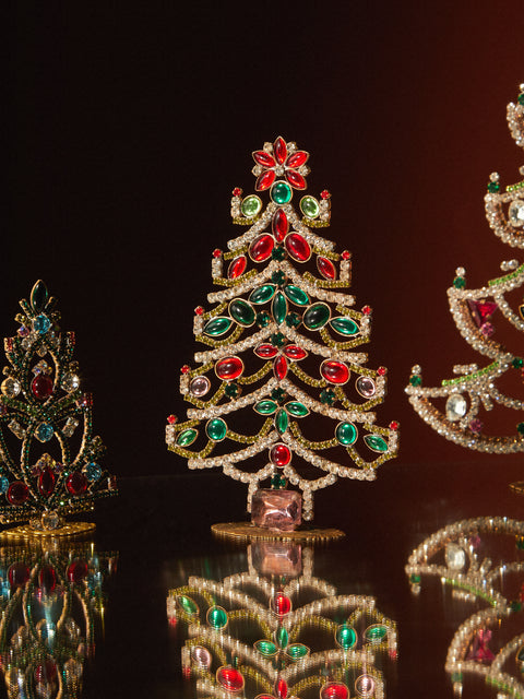 Antique and Vintage - 1930s Czech Jewelled Small Christmas Tree -  - ABASK