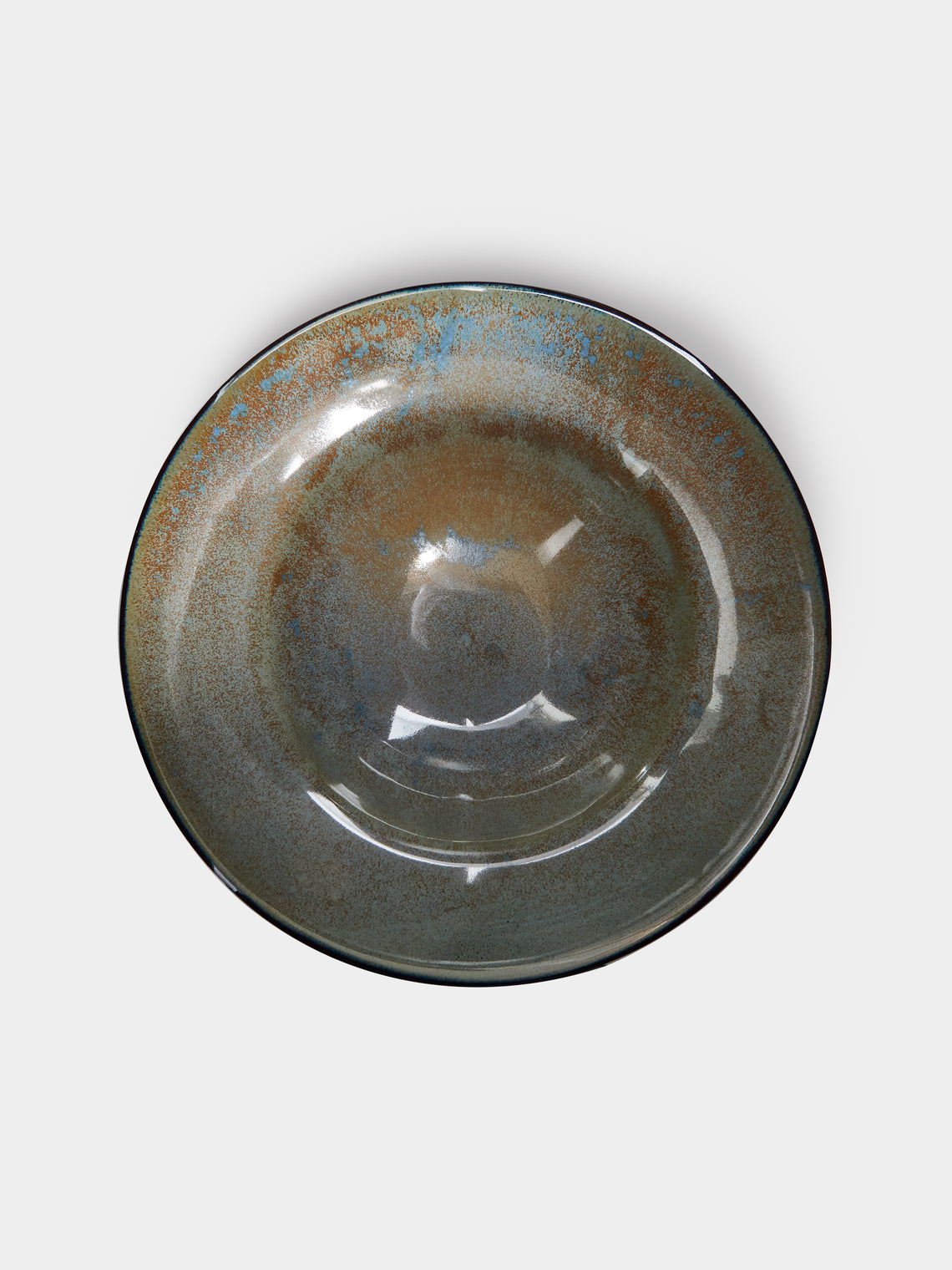 Mervyn Gers Ceramics - Hand-Glazed Ceramic Deep Bowls (Set of 6) - Blue - ABASK