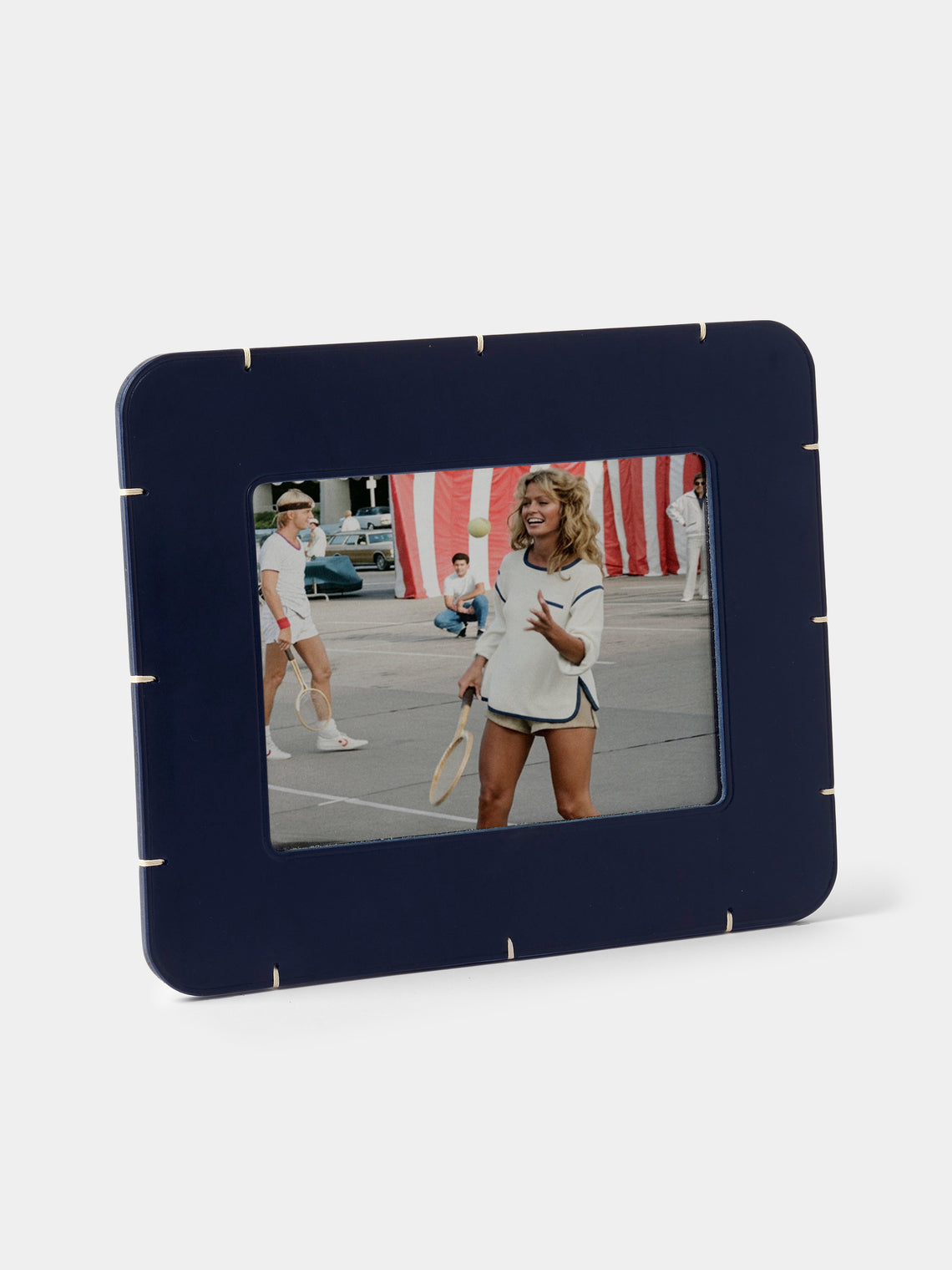 Otzi Studio - Billet Leather and Oak Landscape Photo Frame Landscape (5x7") - Blue - ABASK - 
