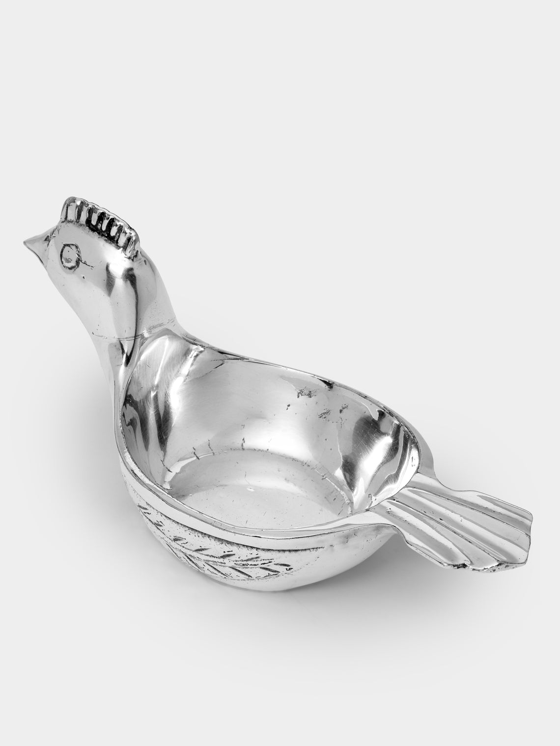 Antique and Vintage - 1970s Valenti Bird Silver-Plated Vide Poche - Silver - ABASK