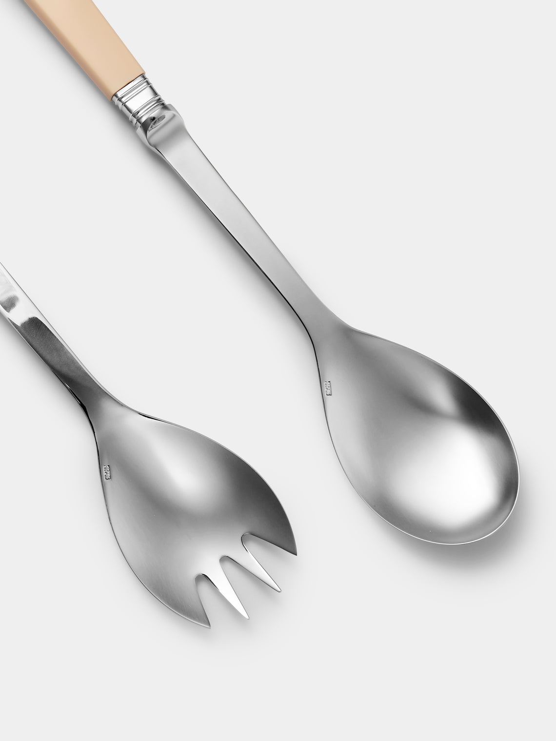 Alain Saint-Joanis - | Set of 2 | Joyau Resin Salad Servers - Cream - ABASK