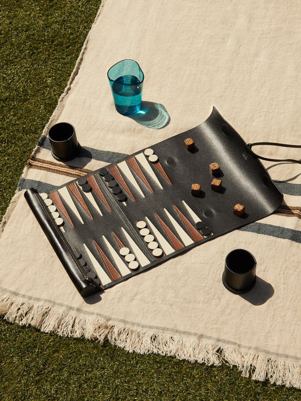 Métier - Leather Travel Backgammon Set -  - ABASK