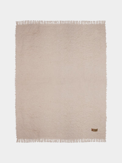 The House of Lyria - Moonlight Alpaca Throw (75in/1.9m) - Cream - ABASK