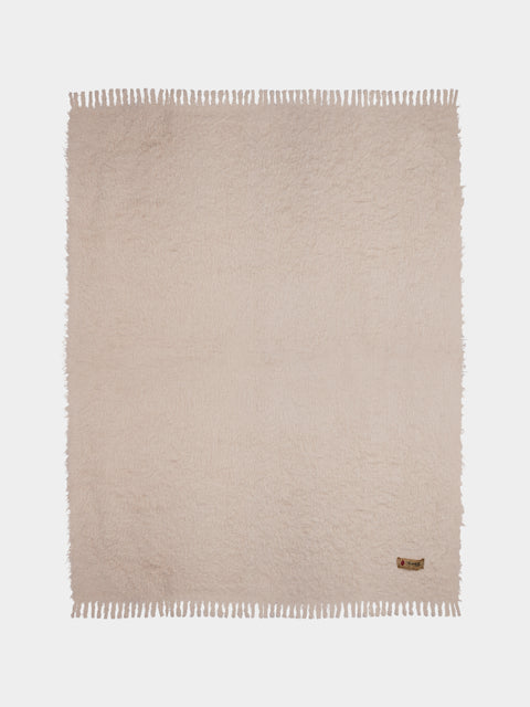 The House of Lyria - Moonlight Alpaca Throw (75in/1.9m) - Cream - ABASK