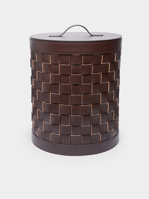 Riviere - Woven Leather Laundry Basket -  - ABASK - 