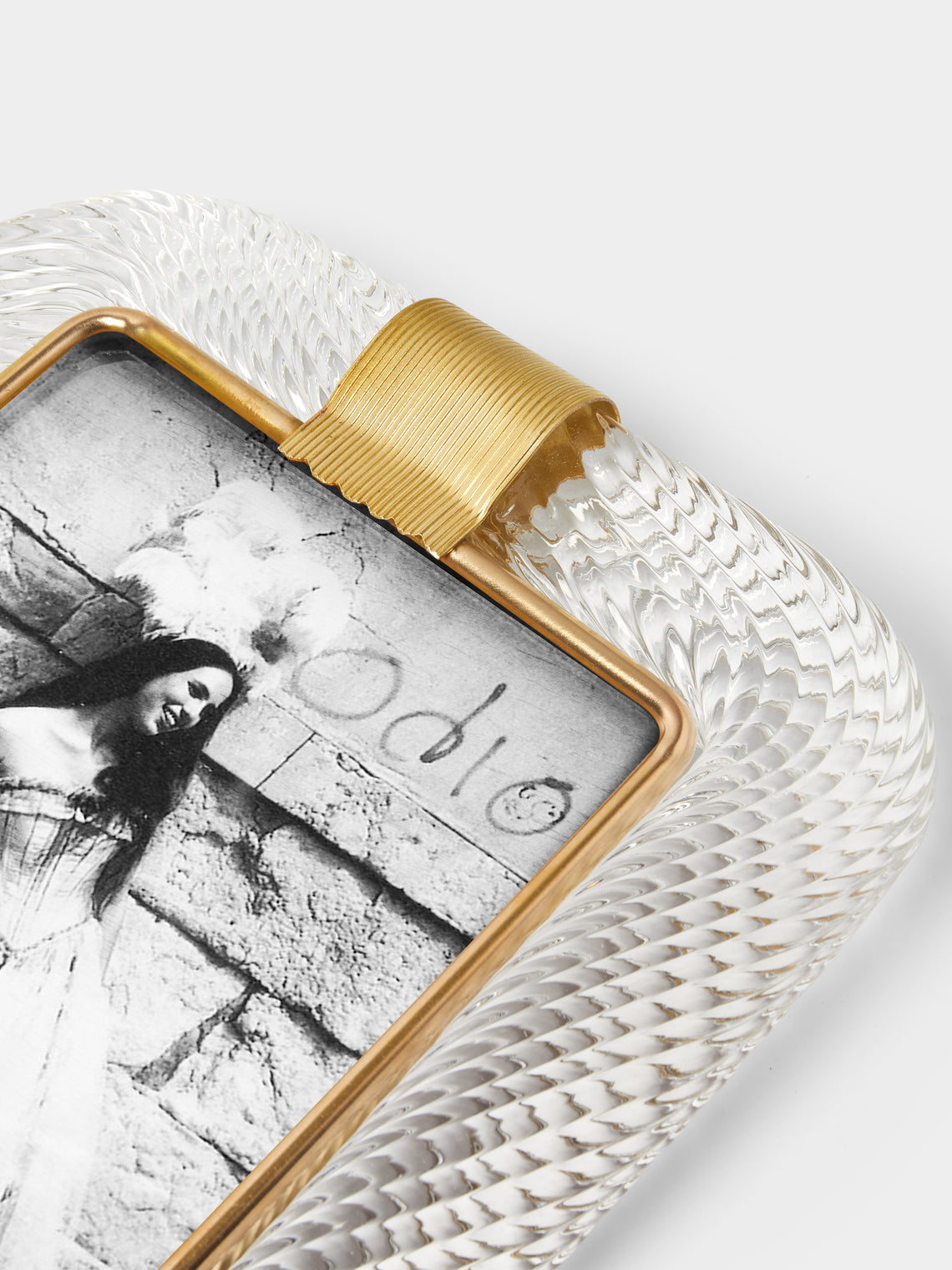 Antique and Vintage - 1960s Murano Glass Photo Frame - Clear - ABASK