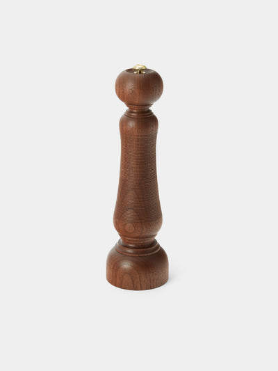 Yamani Woodworks - Hand-Turned Wood Pepper Mill (9in/23cm) - Brown - ABASK - 