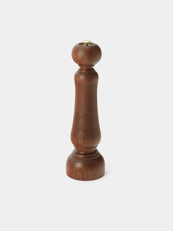 Yamani Woodworks - Hand-Turned Wood Pepper Mill (9in/23cm) - Brown - ABASK - 
