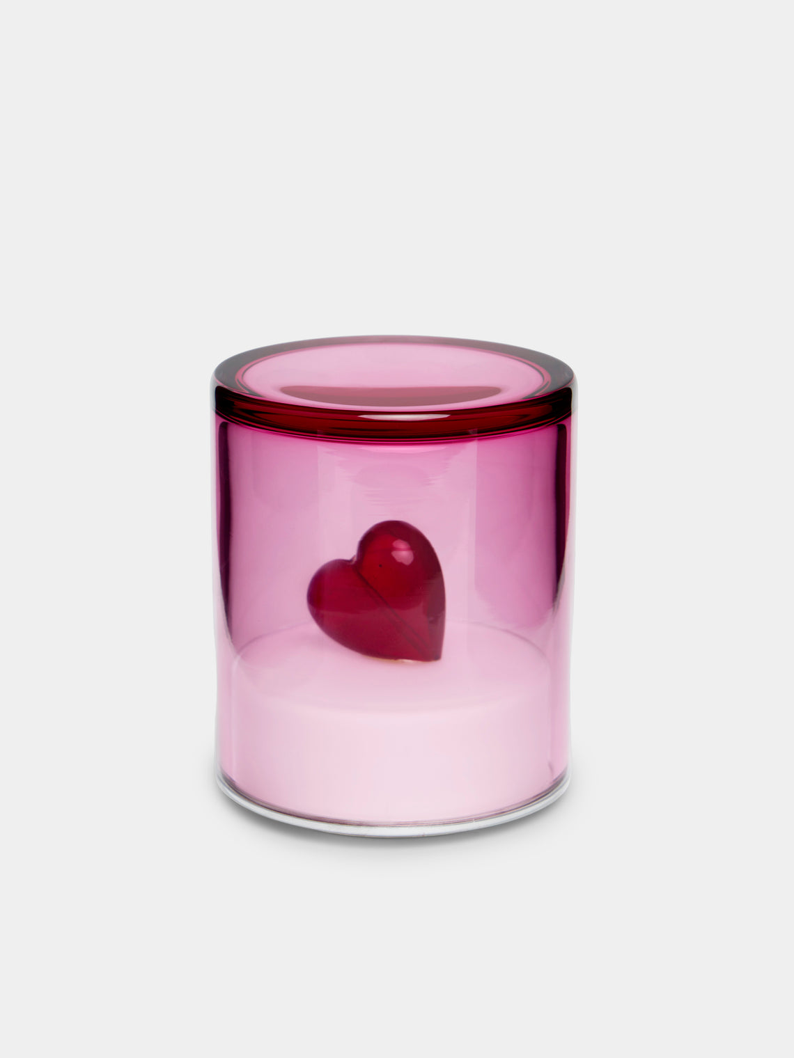 Green Wolf Lighting - Amore Hand-Blown Murano Glass Portable Table Light - Pink - ABASK - 