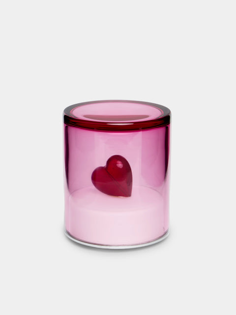 Green Wolf Lighting - Amore Hand-Blown Murano Glass Portable Table Light - Pink - ABASK - 