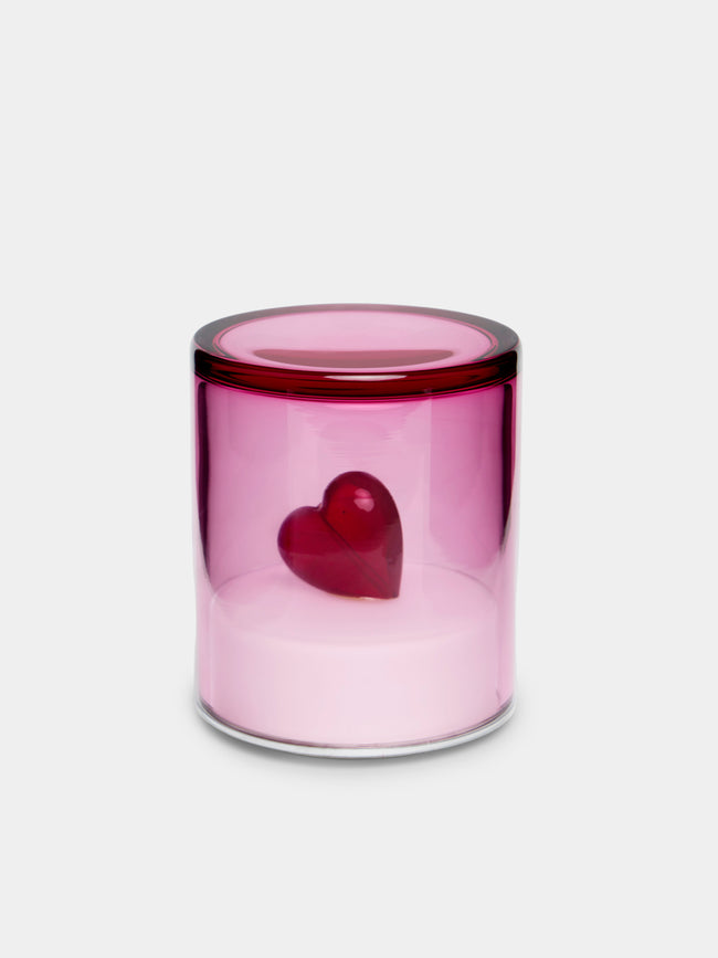 Green Wolf Lighting - Amore Hand-Blown Murano Glass Portable Table Light - Pink - ABASK - 