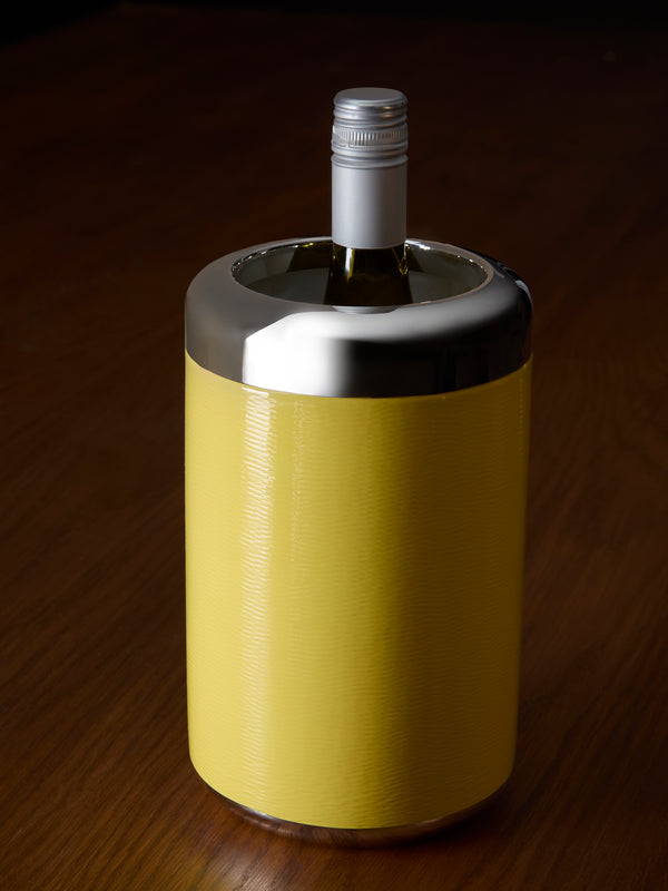 Zanetto - Velvet Enameled Silver-Plated Wine Cooler - Yellow - ABASK