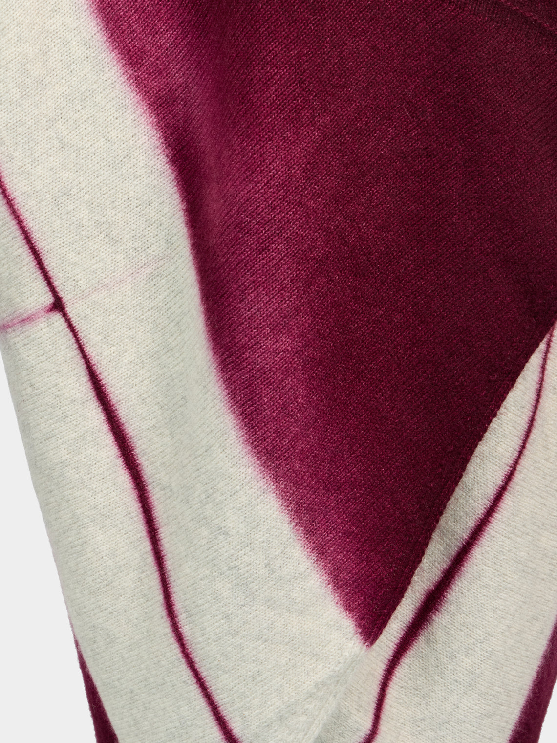 Suzusan - Shibori Cashmere Upside-Down Cape | One Size - Purple - ABASK