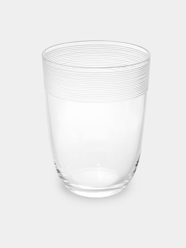 Carlo Moretti - Fili Molati Hand-Blown Murano Water Glasses (Set of 2) - Clear - ABASK - 