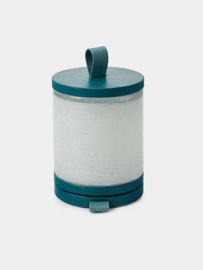 Wannes Antwerp - Antoine Santorini Hand-Blown Glass and Rubberwood Portable Lamp - Blue - ABASK - 