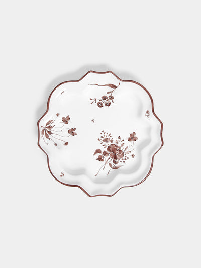 Z.d.G - Camaïeu Drageoir Hand-Painted Ceramic Salad / Dessert Plates – 8in/21cm (Set of 2) - White - ABASK- 