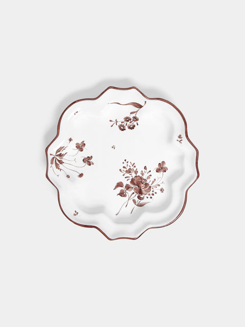 Z.d.G - Camaïeu Drageoir Hand-Painted Ceramic Salad / Dessert Plates – 8in/21cm (Set of 2) - White - ABASK- 