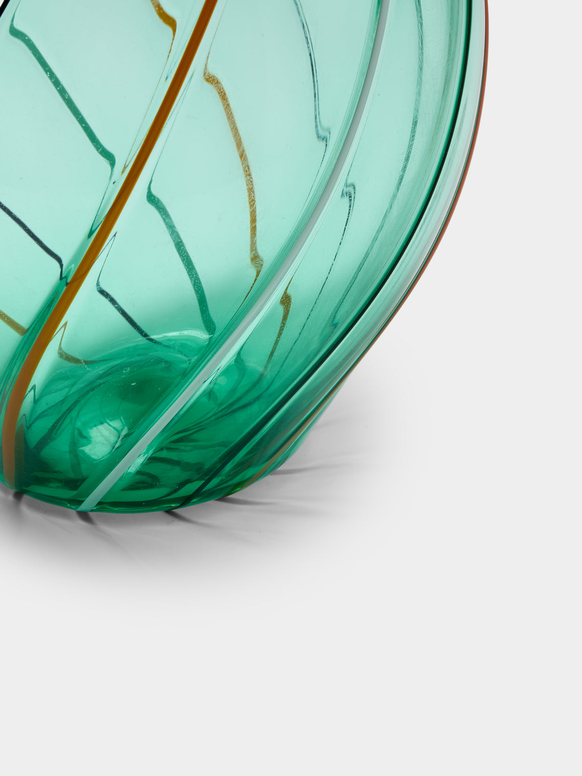 Antique and Vintage - 1980s Marco Toso Borella Murano Glass Vase (14.5in/37cm) - Green - ABASK