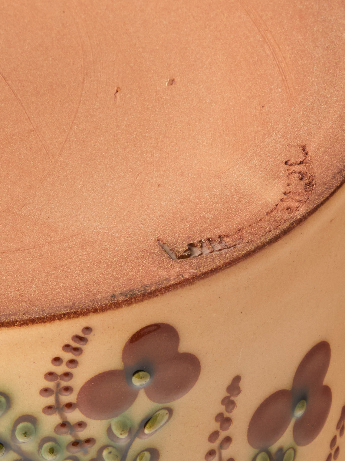 Poterie d’Évires - Flowers Hand-Painted Ceramic Utensil Pot - Cream - ABASK