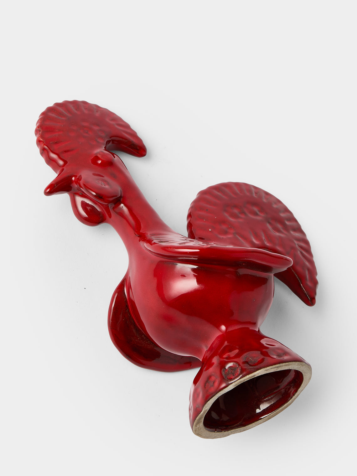 Antique and Vintage - 1970s Bitossi Ceramiche Ceramic Rooster - Red - ABASK