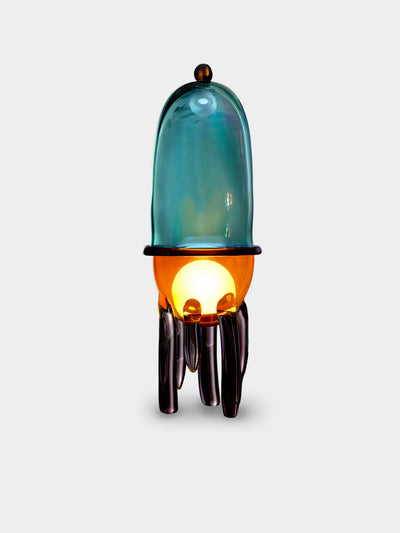 Kickie Chudikova - Pulpopolis Tamoya Hand-Blown Murano Glass Portable Table Lamp - Blue - ABASK - 