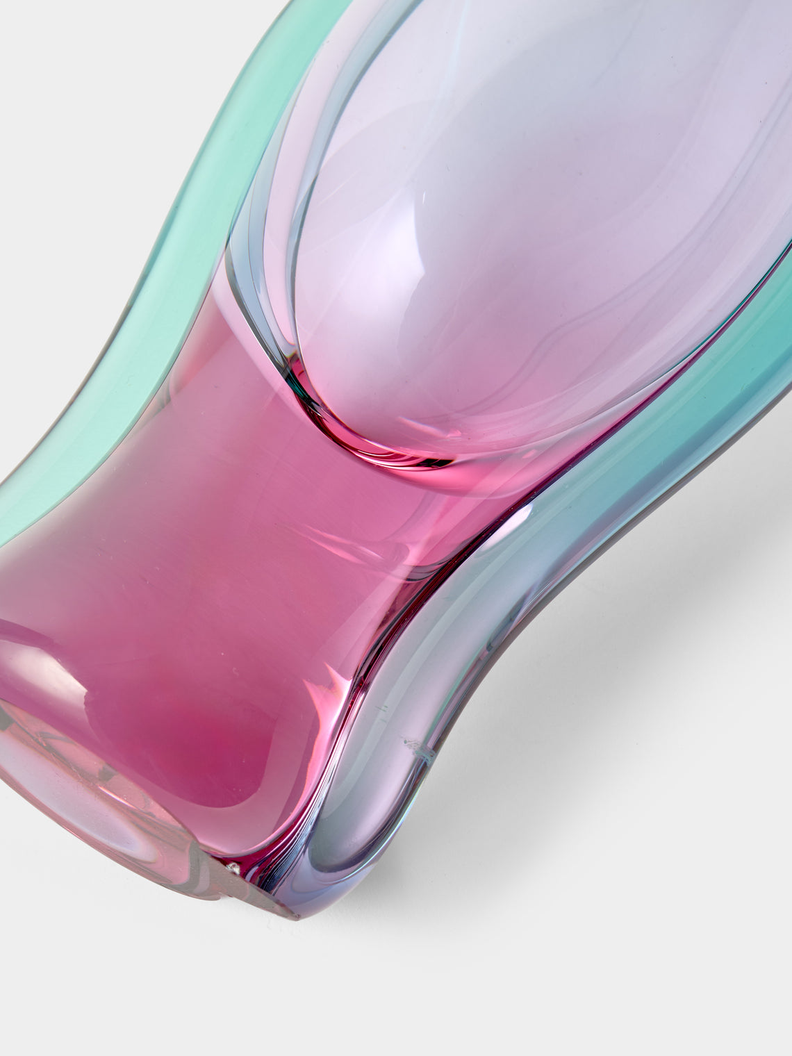 Antique and Vintage - 1970s Sommerso Murano Glass Vase (11in/28cm) - Pink - ABASK
