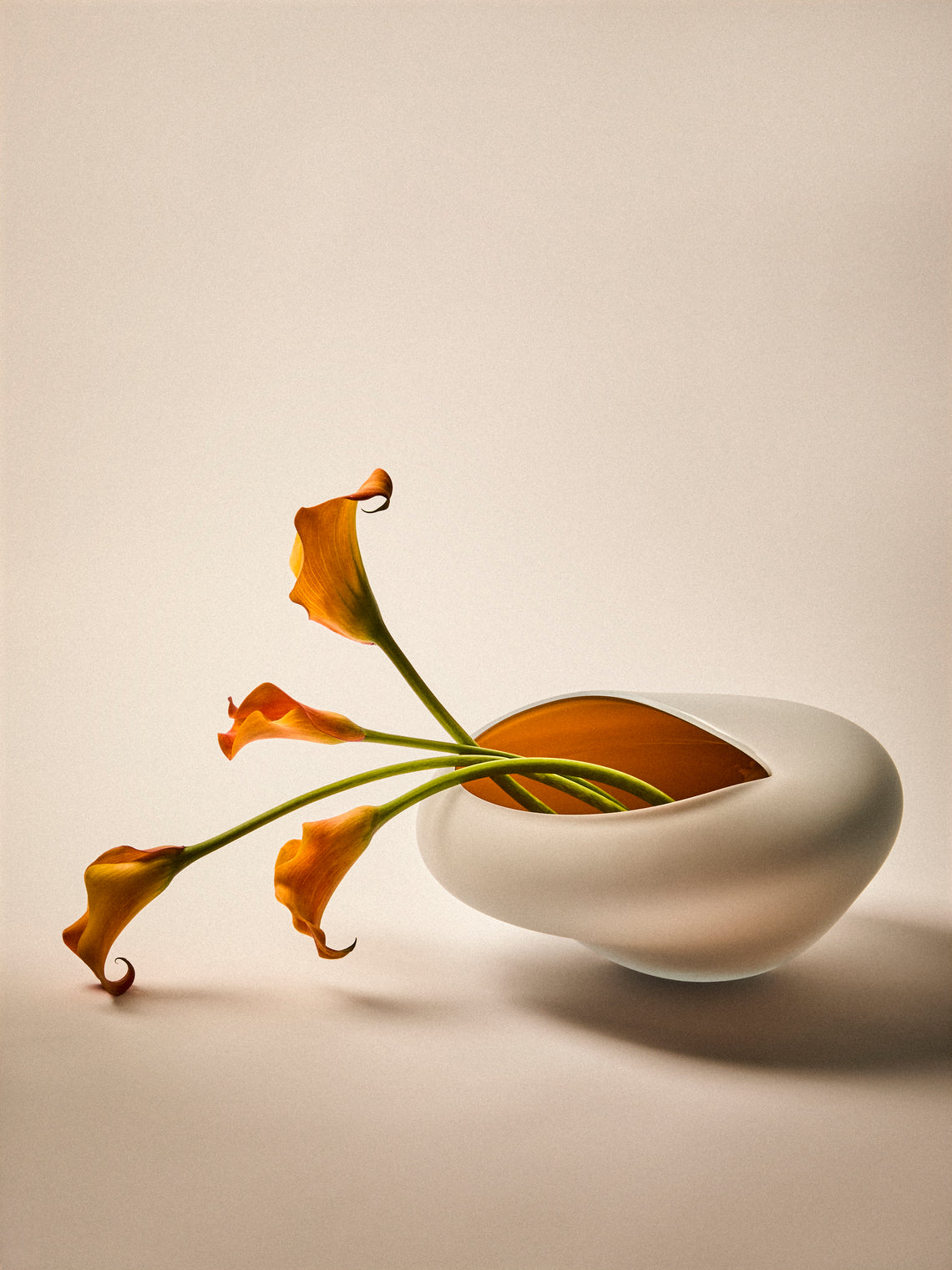 David Valner - Polypore Hand-Blown Glass Bowl (12in/30cm) - Gray - ABASK